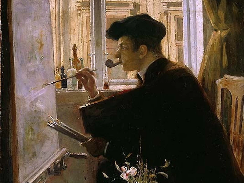 1864-								Carl Dørnberger - Al cavalletto - Museo Nazionale